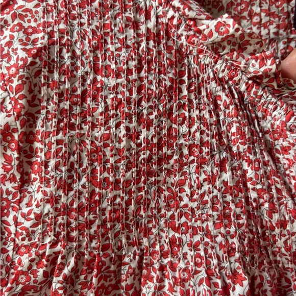 J. Crew Liberty of London Pink Puff Sleeve Smocked Blouse - Picture 6 of 11